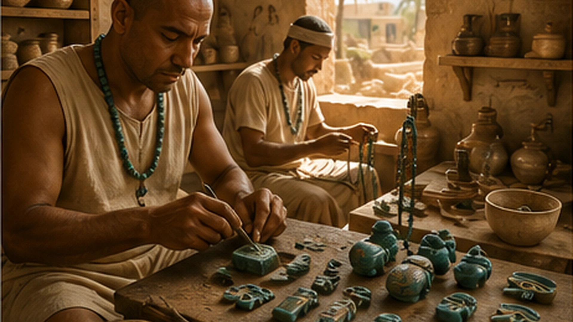 2 Ancient Egyptian Amulet Workshop