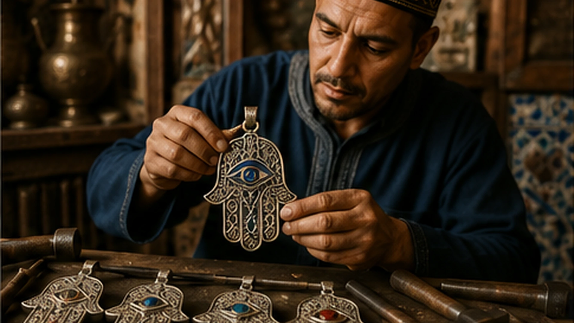 3 Moroccan Khamsa Hand Amulet Workshop