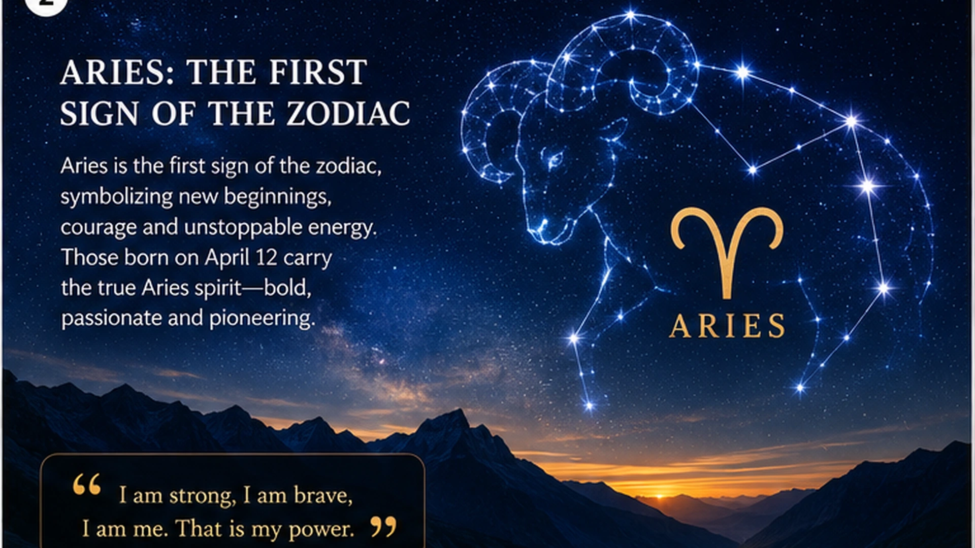 02 Aries First Sign Of Zodiac