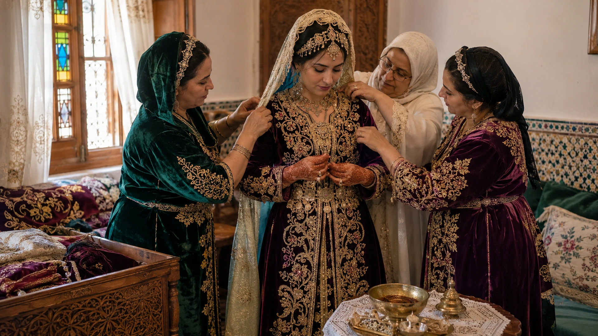 Tlemcen Algeria Bridal Costume Marriage Ritual Tlemcen Algeria Bridal Costume Marriage Ritual