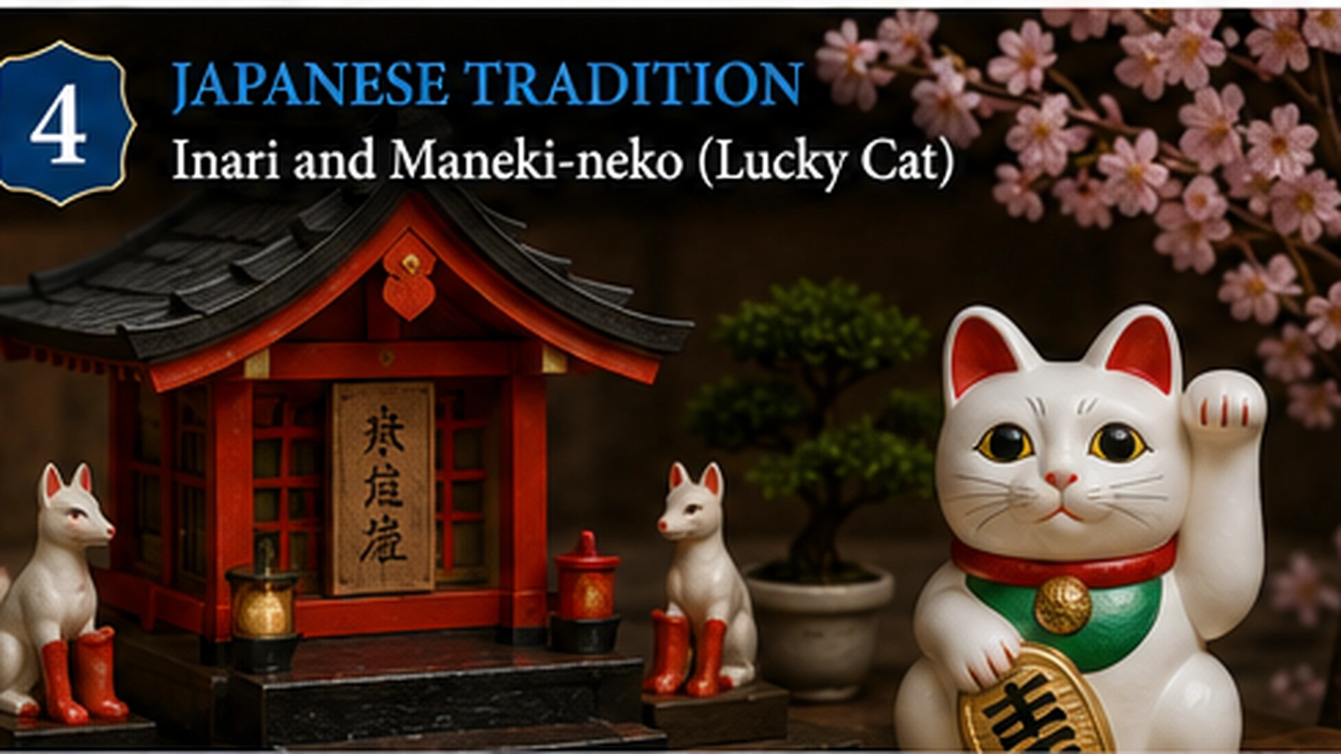 Japanese Maneki Neko Inari Business Prosperity