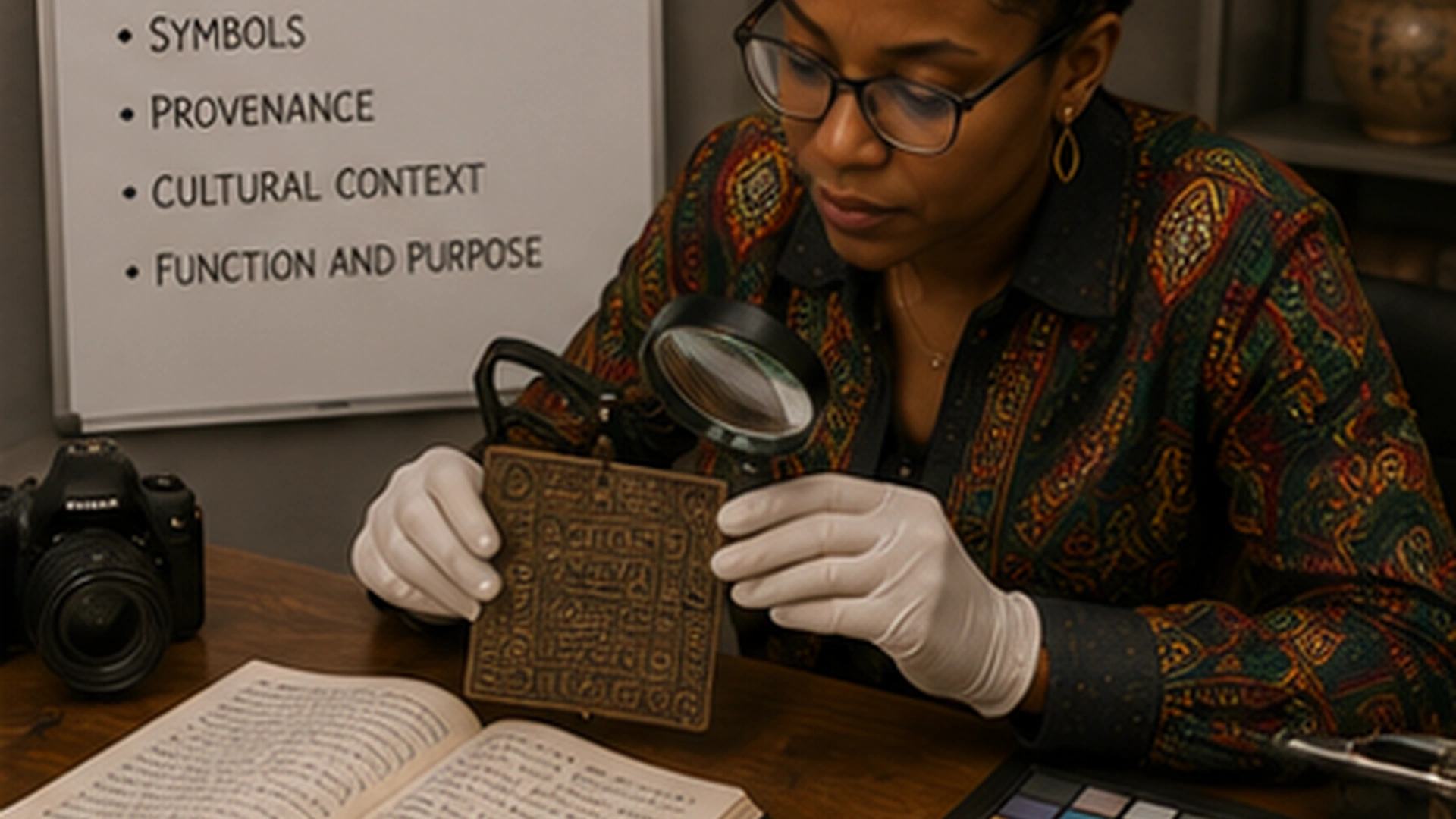 04 Museum Conservator Documenting Talisman 04 Museum Conservator Documenting Talisman