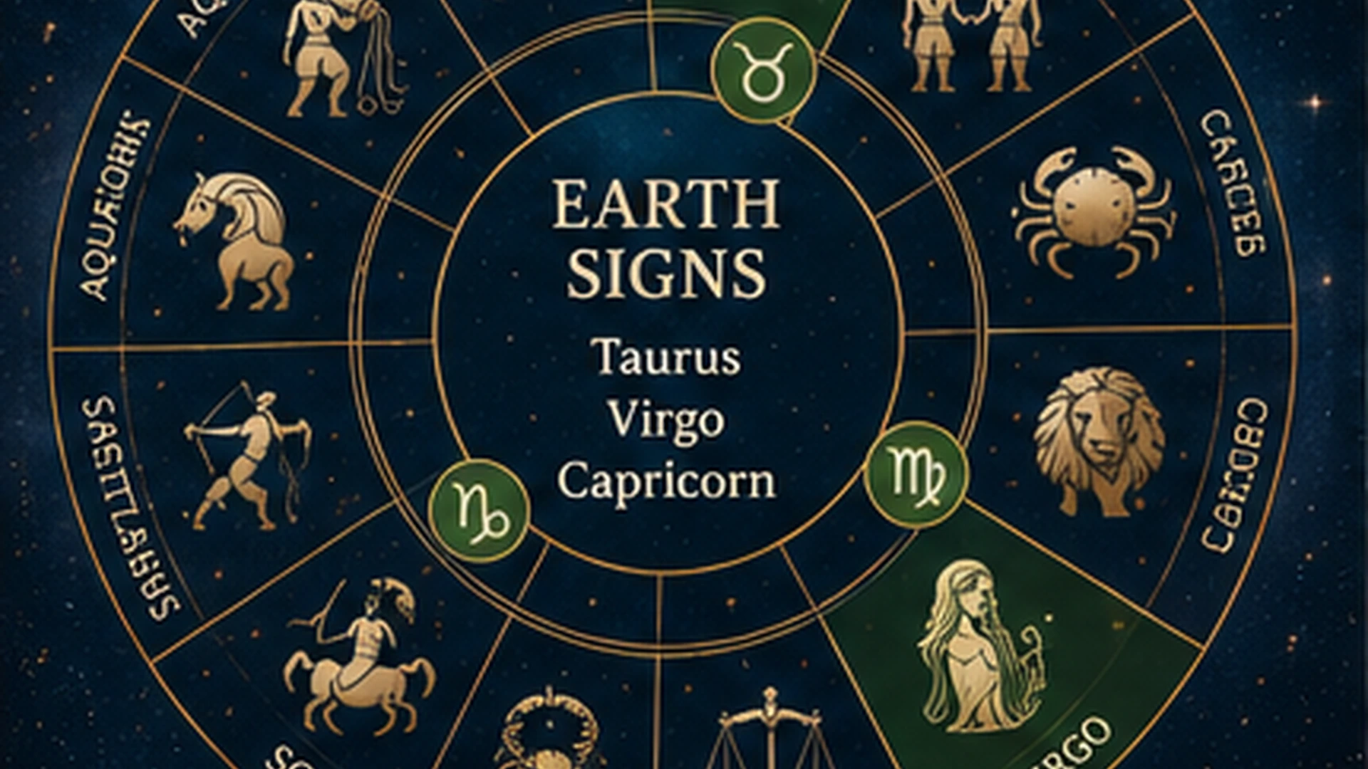 04 Earth Signs Zodiac Wheel