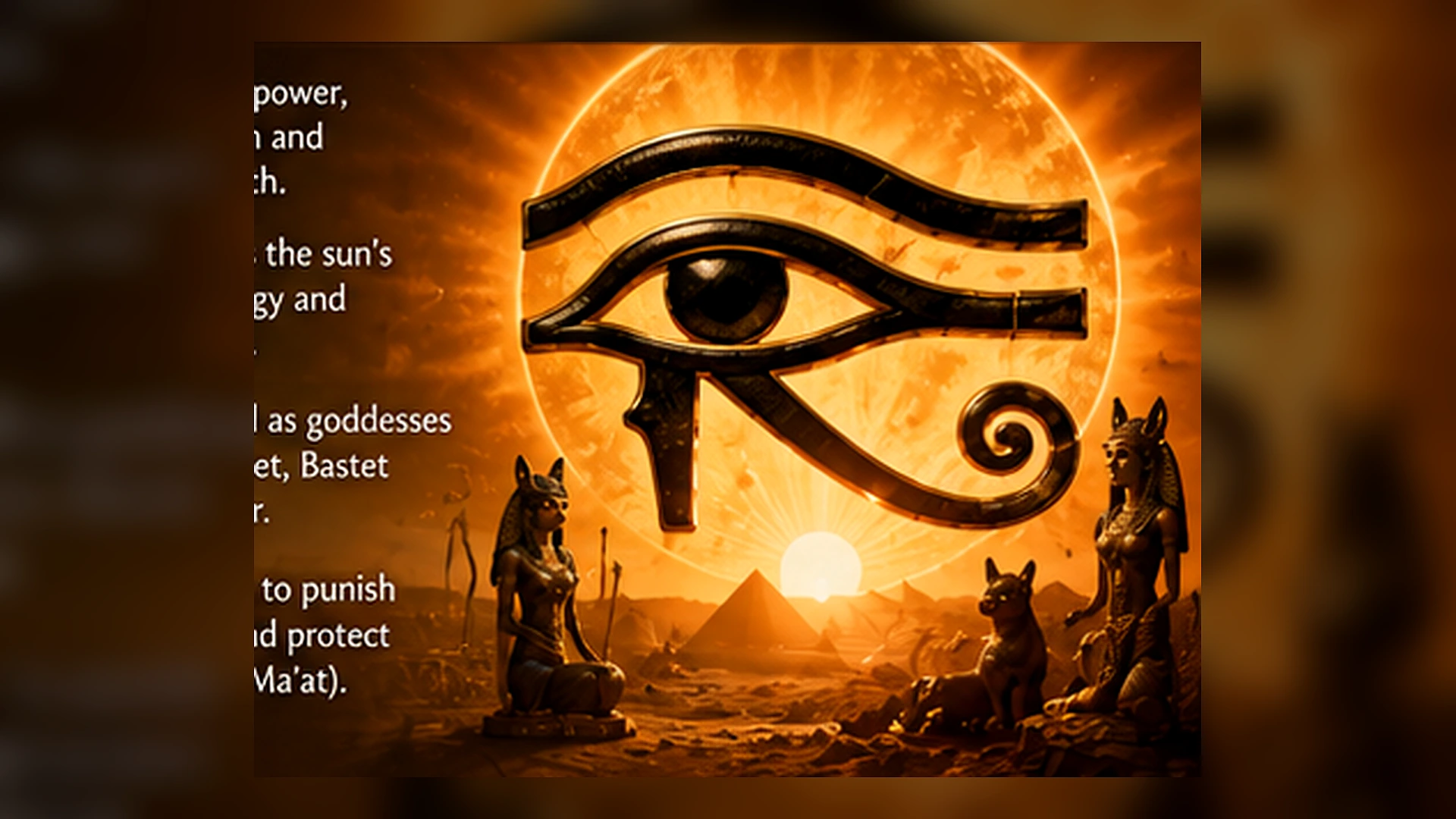 Eye Of Ra Solar Protection Goddess