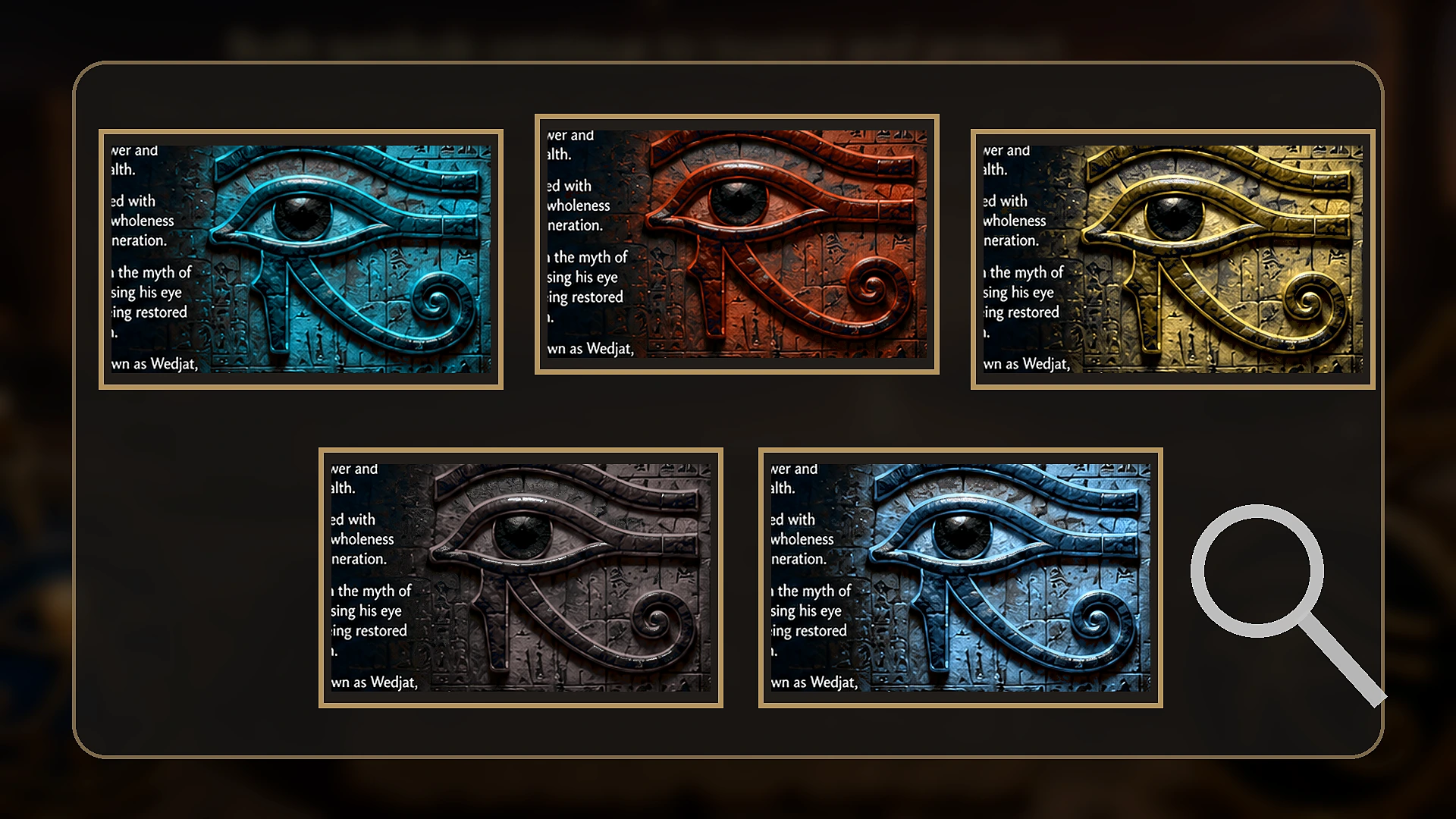 Wedjat Amulets Materials Conservation