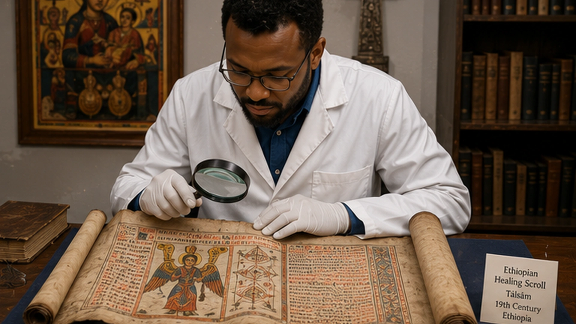 02 Ethiopian Healing Scroll Conservation 02 Ethiopian Healing Scroll Conservation