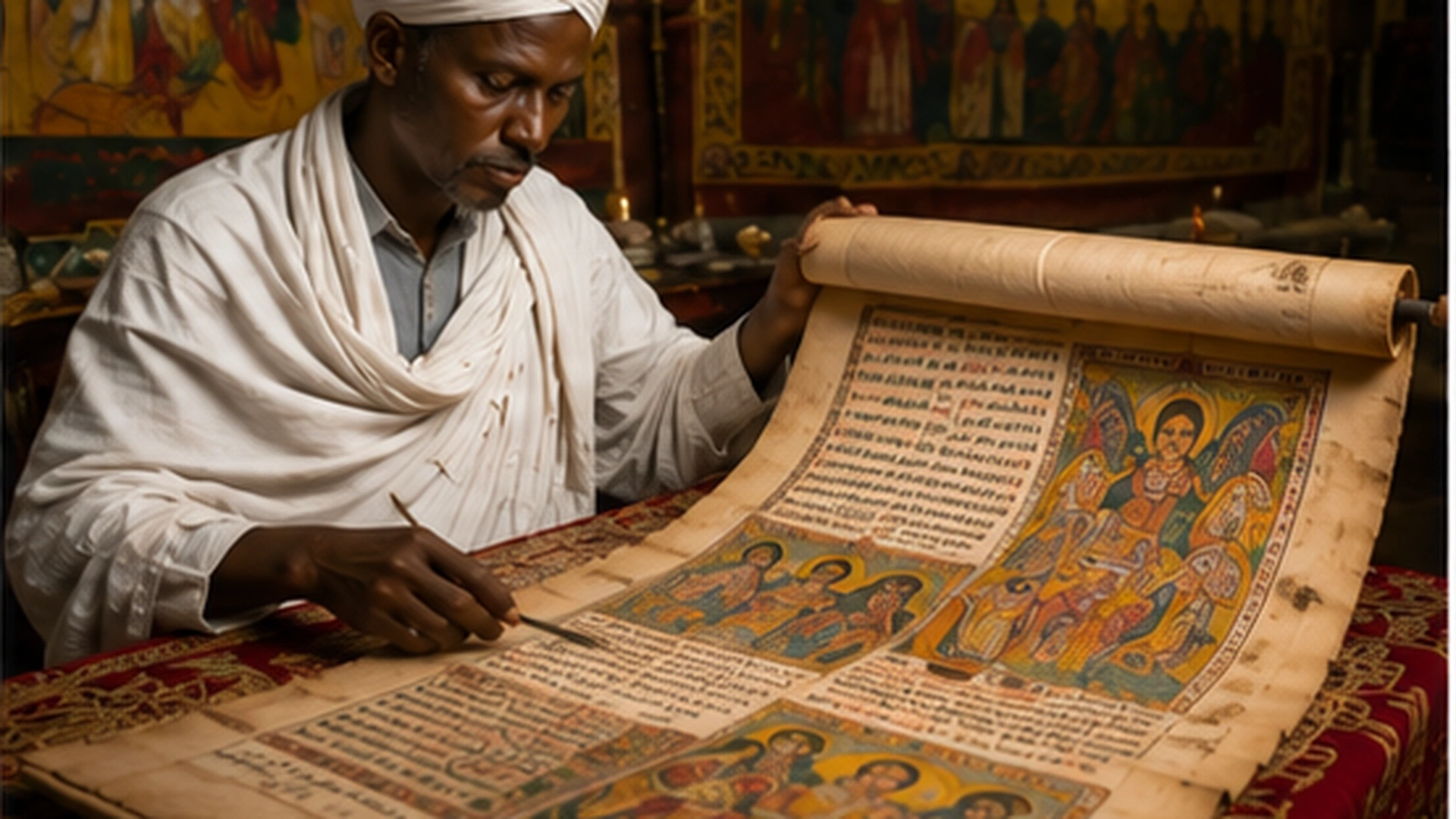 04 Ethiopian Protective Scroll And Sacred Manuscript 04 Ethiopian Protective Scroll And Sacred Manuscript