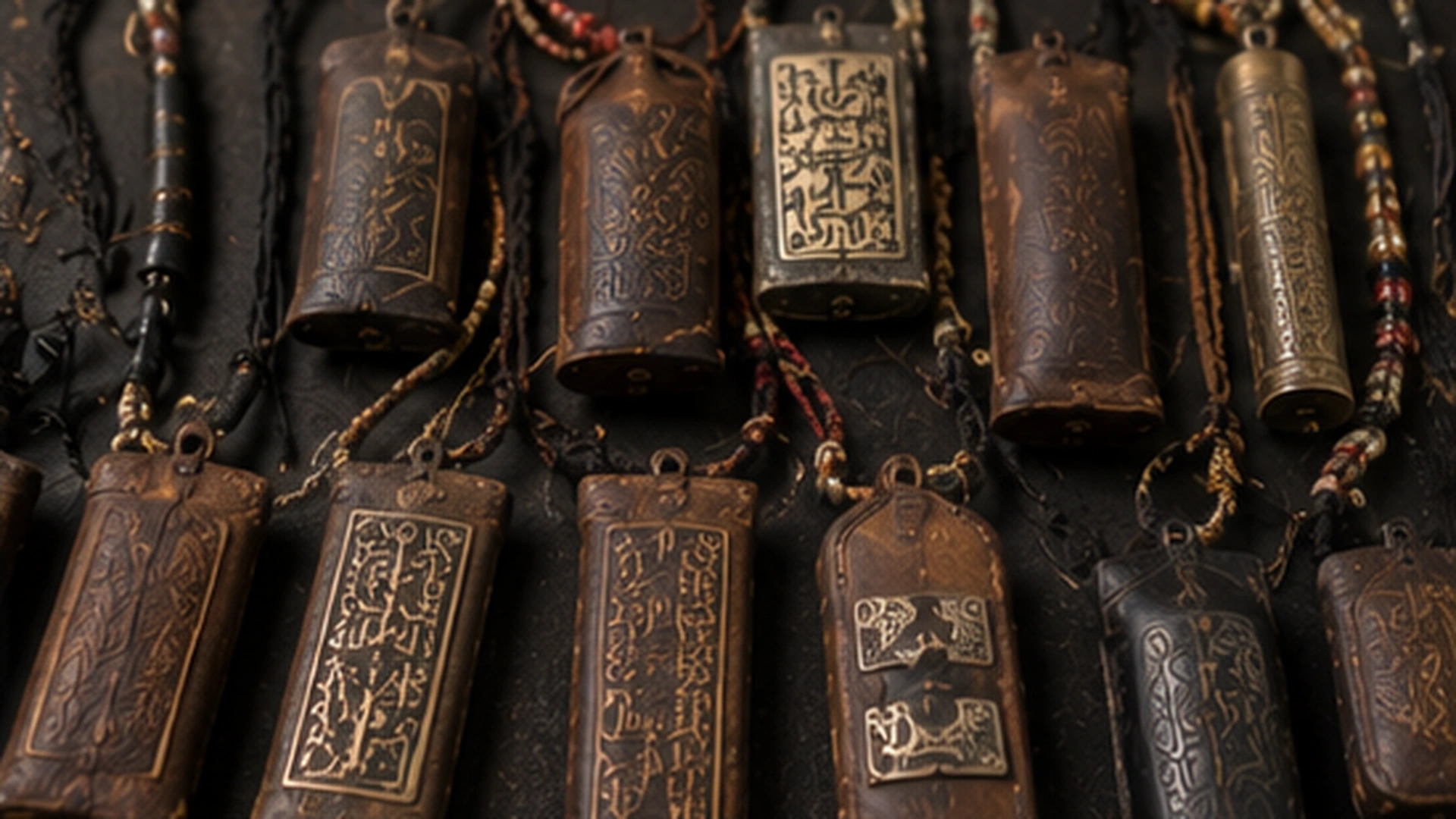 05 African Leather And Metal Protective Amulet Cases 05 African Leather And Metal Protective Amulet Cases