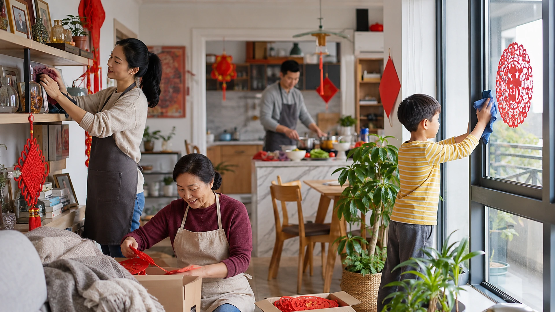 Lunar New Year House Cleaning Renewal Lunar New Year House Cleaning Renewal