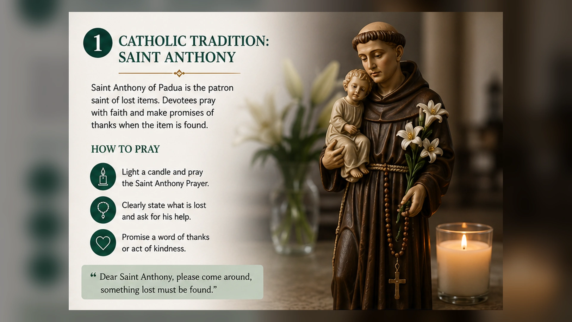 Saint Anthony Prayer Lost Items Saint Anthony Prayer Lost Items