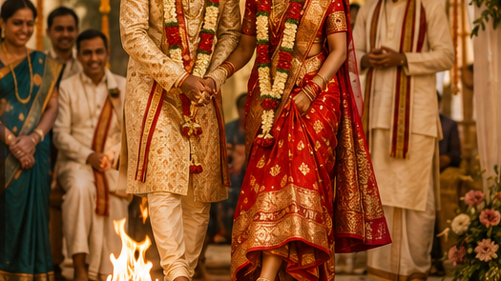Hindu Saptapadi Seven Steps Marriage Ritual