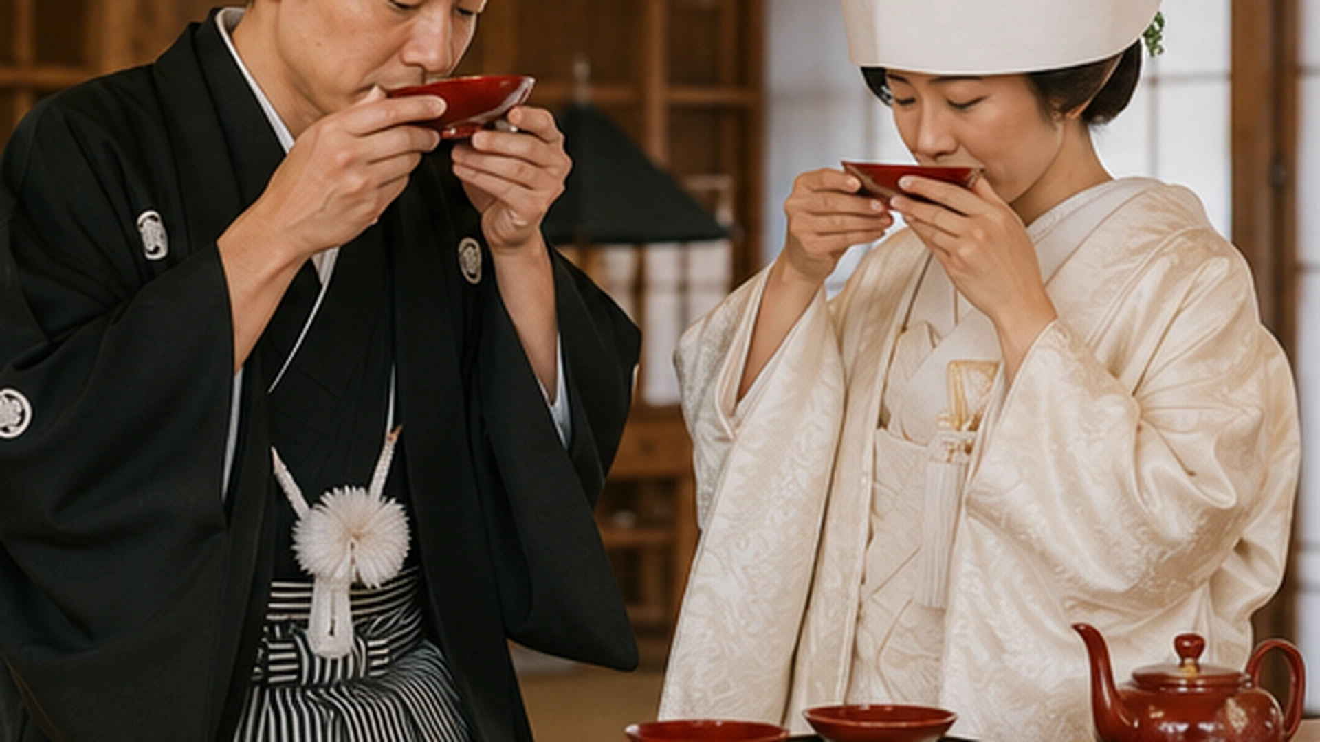 Japanese San San Kudo Marriage Family Unity