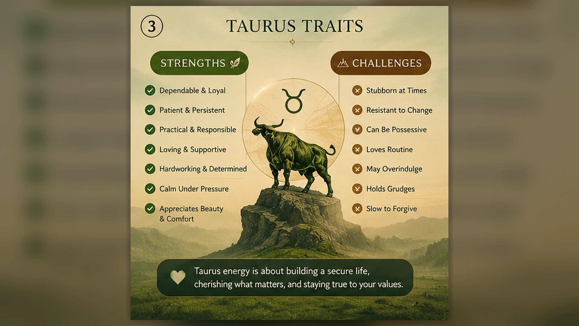 Taurus Traits Patience Practical Creativity