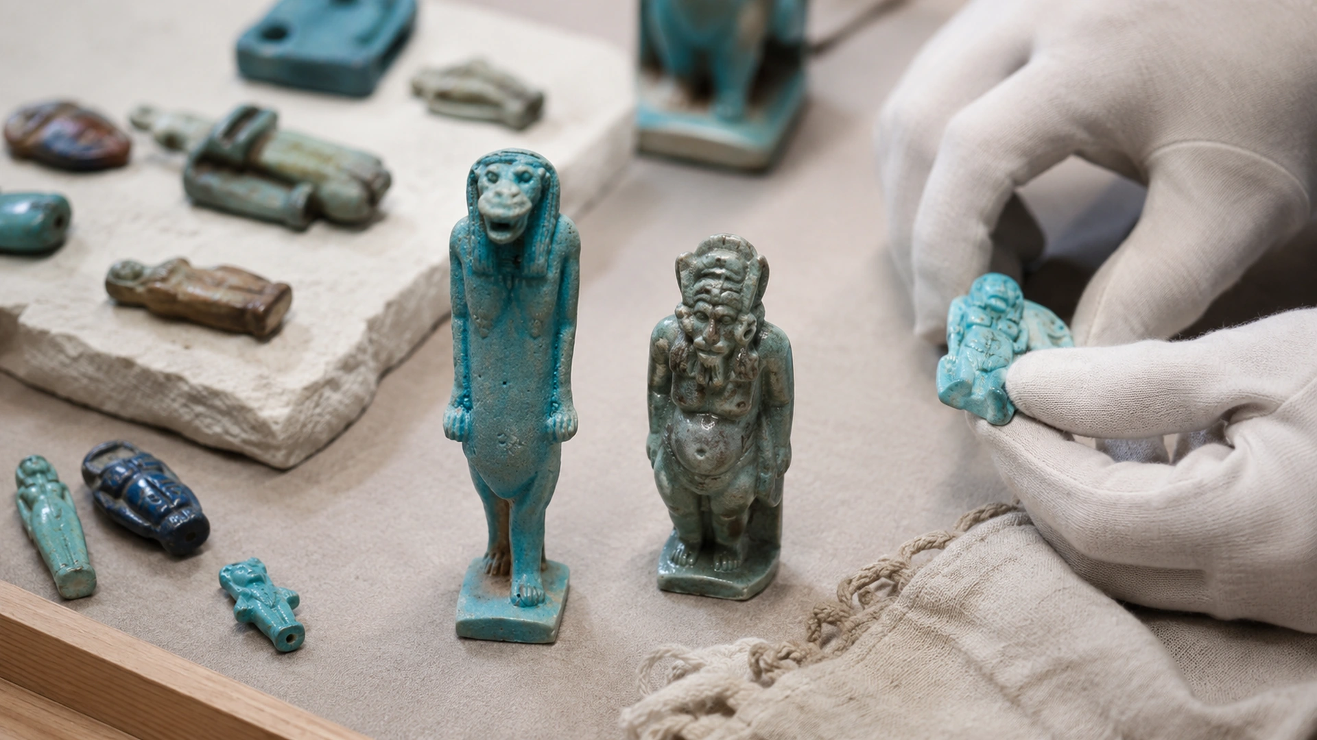 02 Ancient Egyptian Taweret And Bes Protective Charms 02 Ancient Egyptian Taweret And Bes Protective Charms