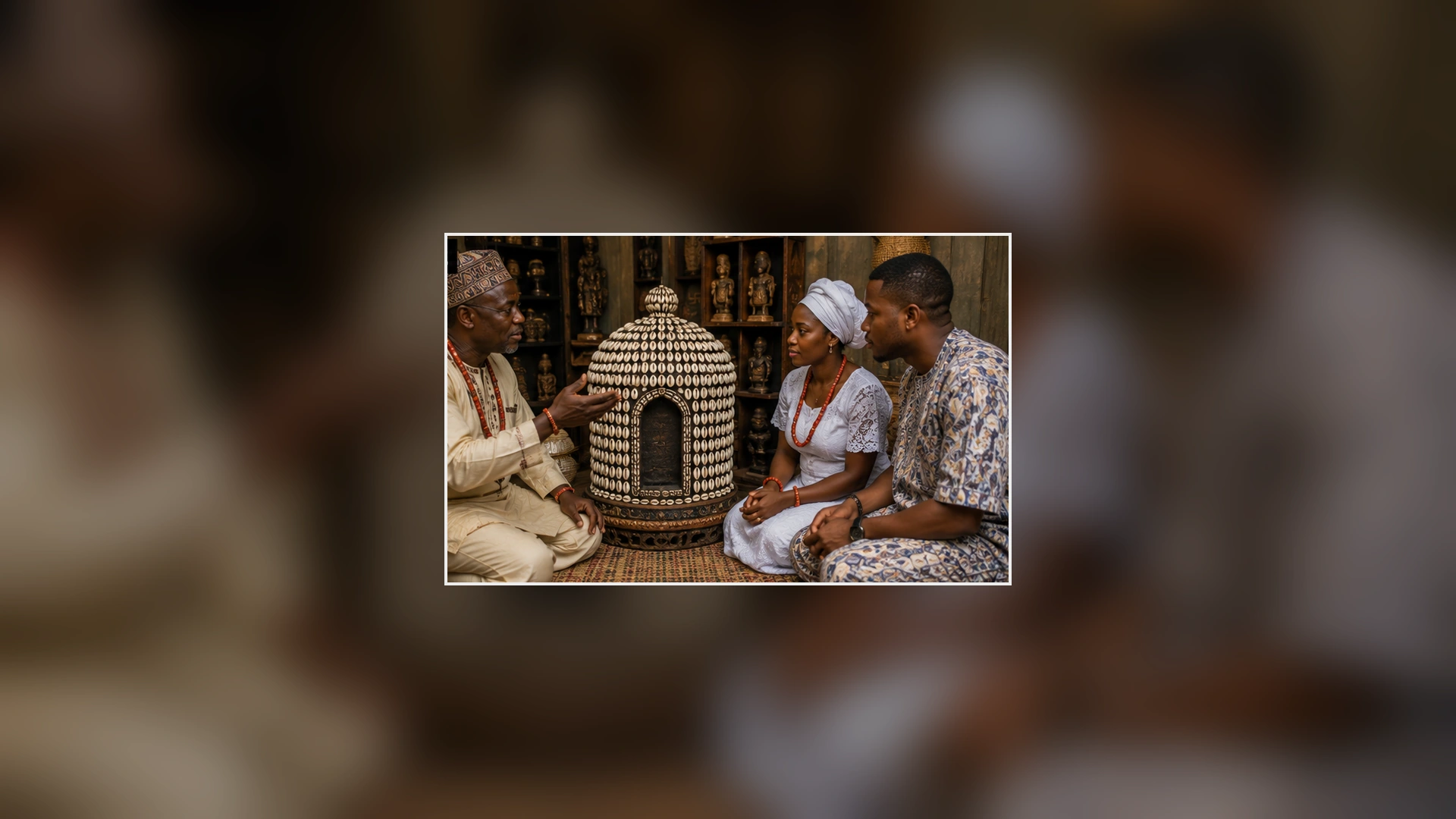 Yoruba Cowrie Ile Ori Prosperity Symbol