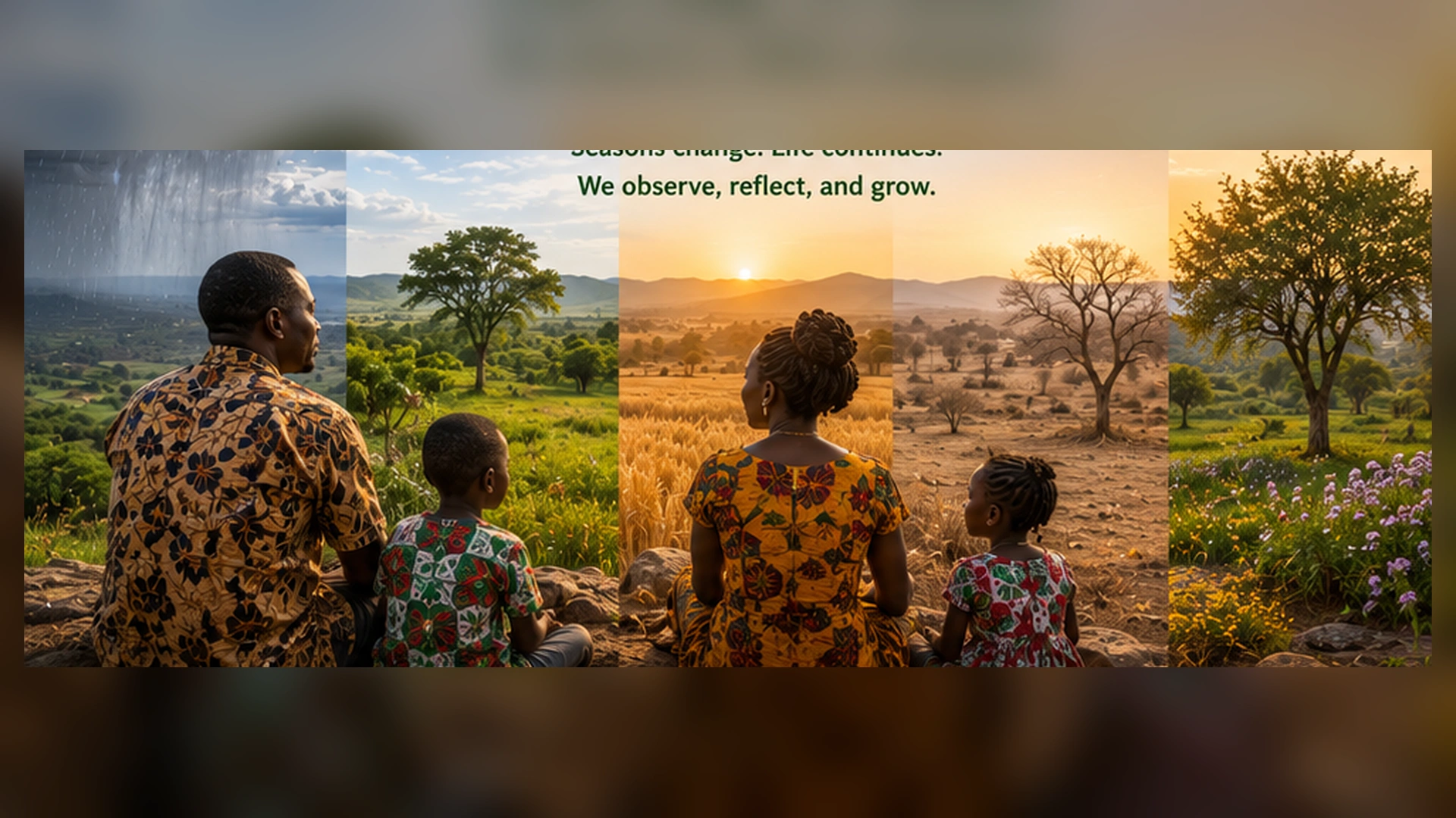 01 African Family Observing Natures Seasonal Cycles 01 African Family Observing Natures Seasonal Cycles