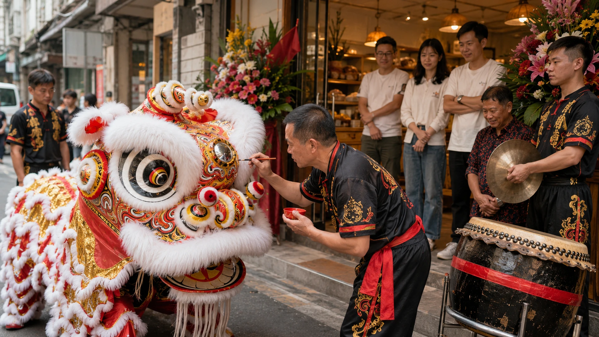 Hong Kong Lion Dance Business Opening