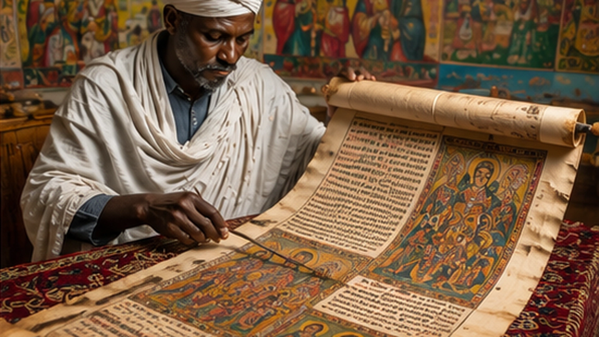 05 Ethiopian Protective Scroll And Sacred Manuscript 05 Ethiopian Protective Scroll And Sacred Manuscript
