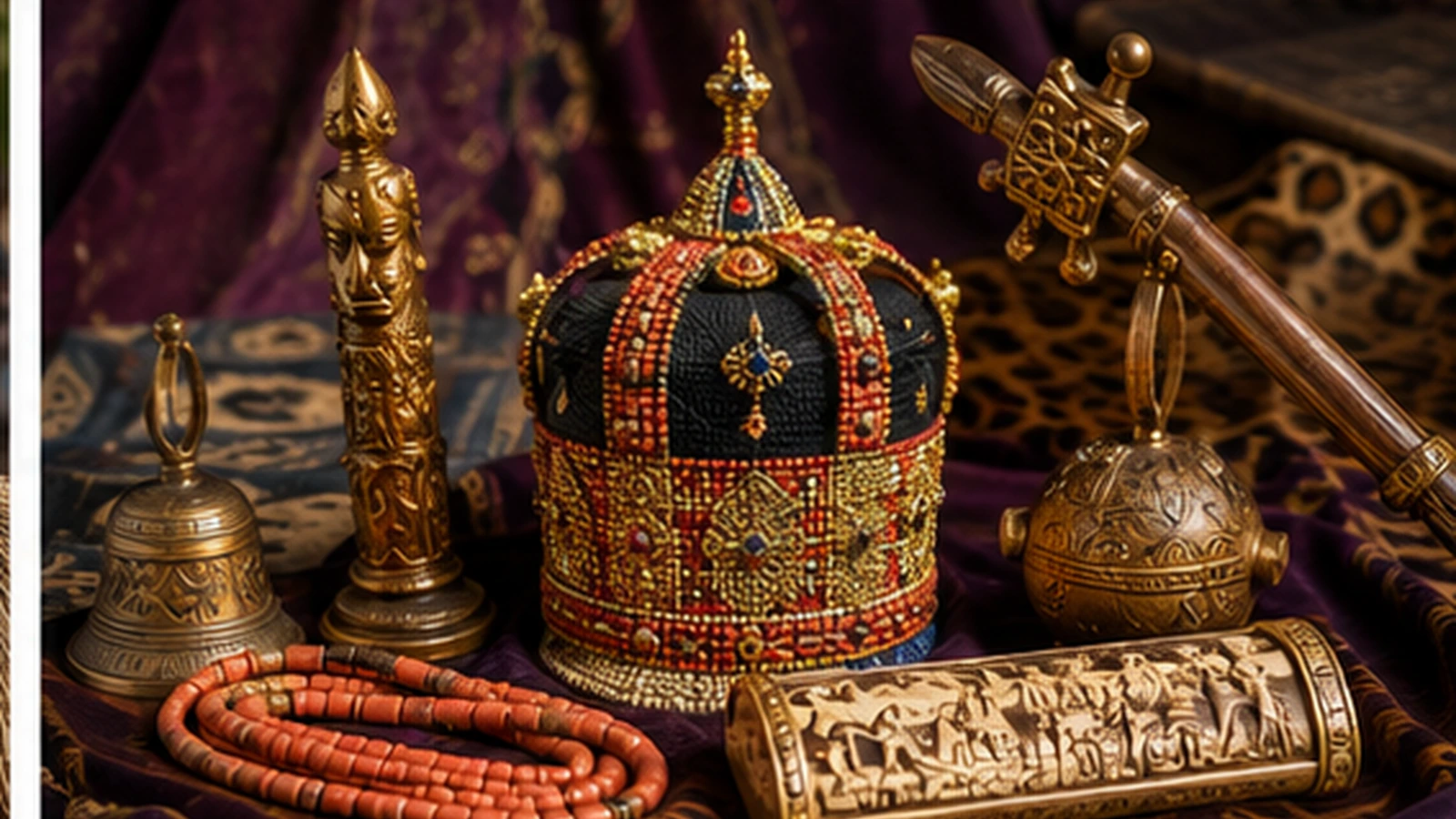 05 African Royal Regalia Staff Crown Symbols Ancestral Authority 05 African Royal Regalia Staff Crown Symbols Ancestral Authority