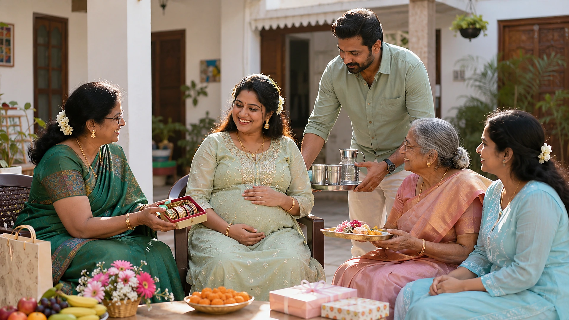 04 South Indian Pregnancy Blessing Valaikappu Seemantham