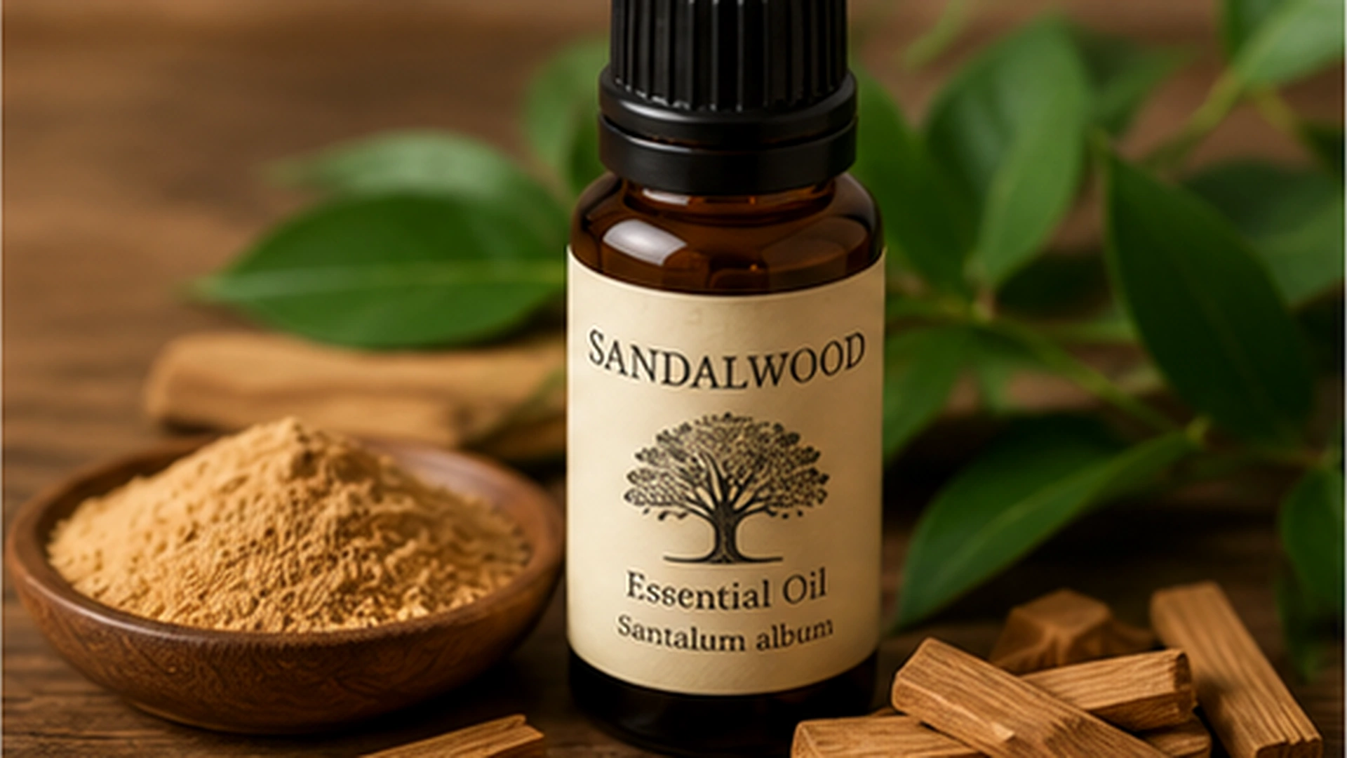 05 Sandalwood Essential Oil And Chips
