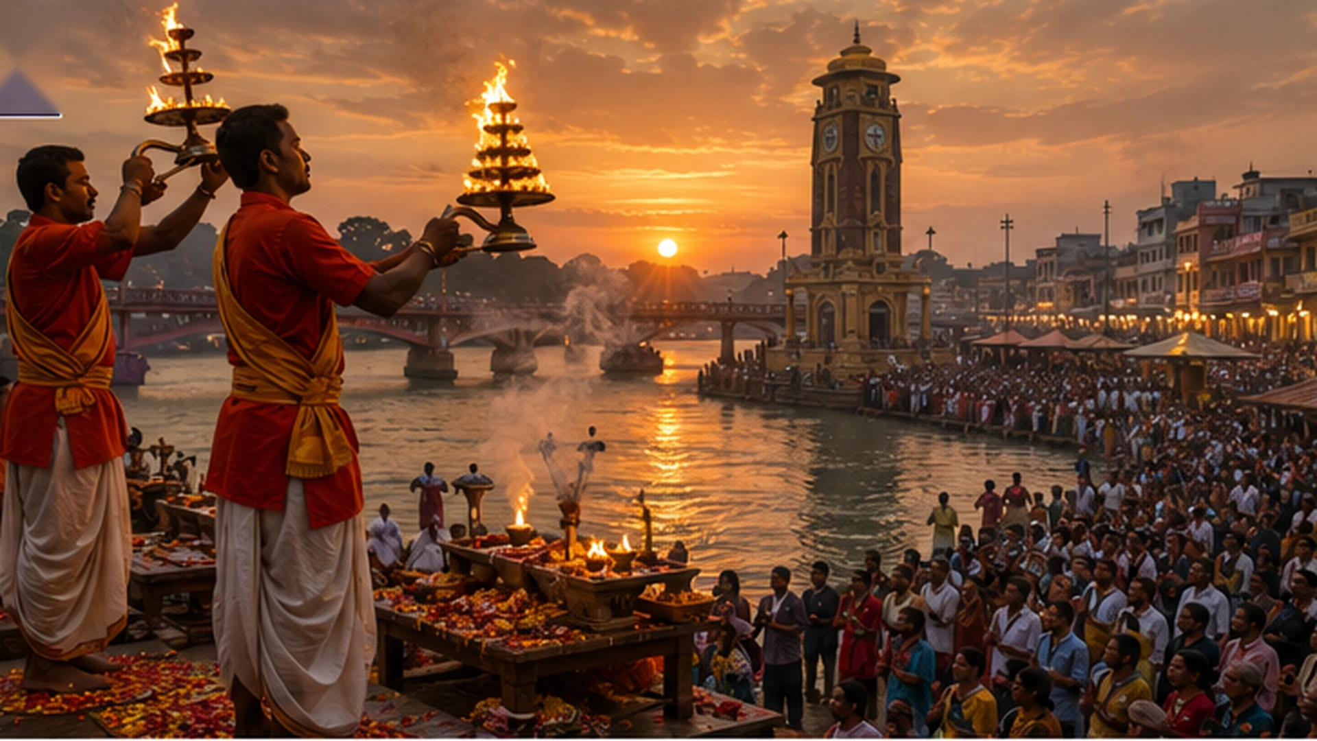 Hindu Ganga Aarti Sunset Haridwar Hindu Ganga Aarti Sunset Haridwar