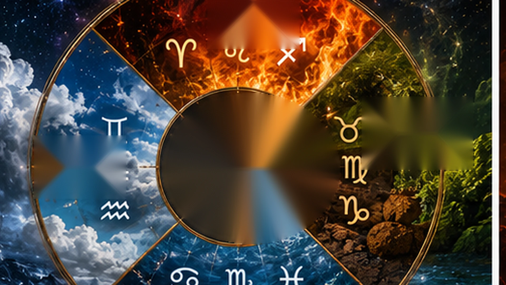 Four Zodiac Elements Fire Earth Air Water