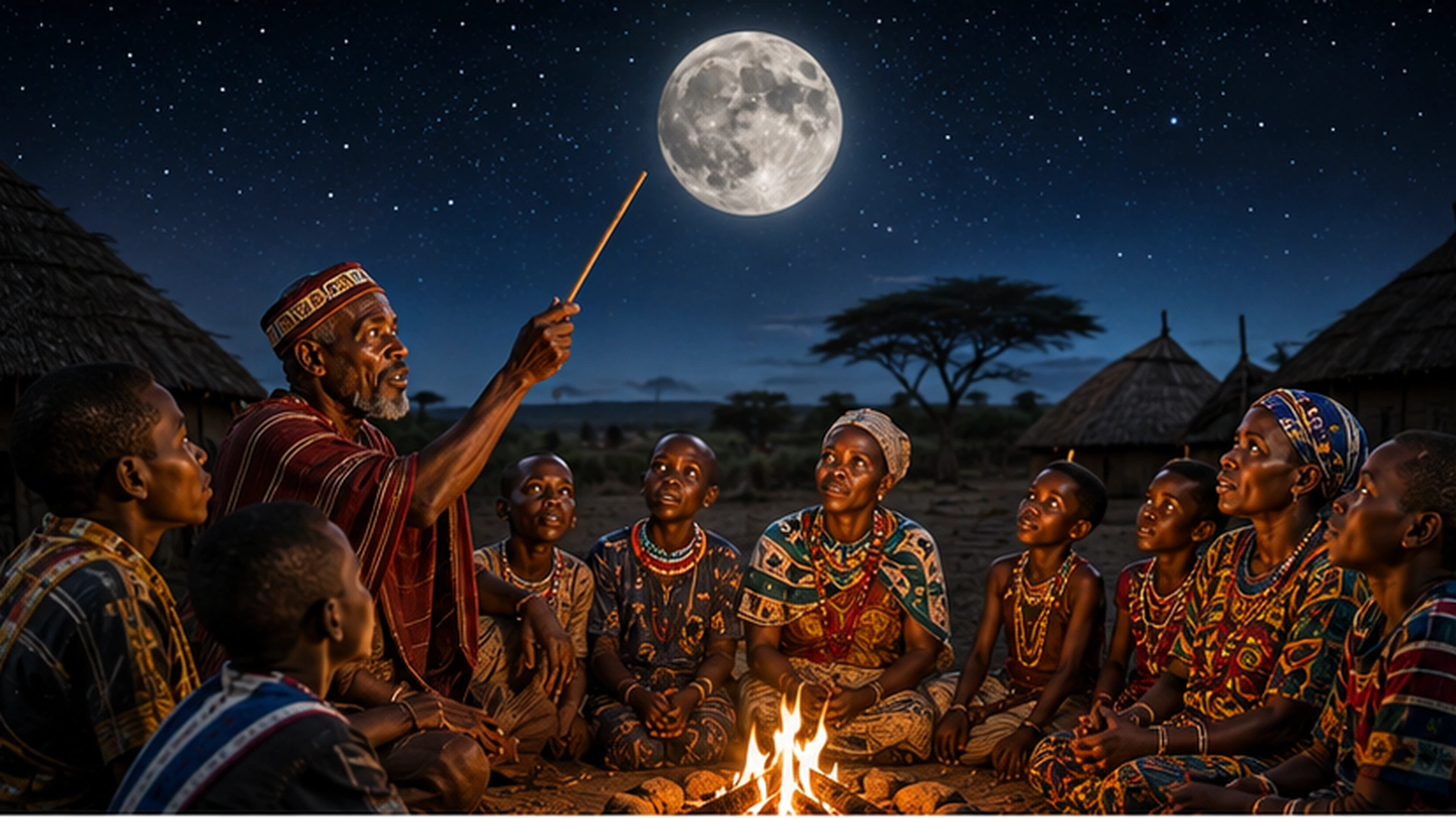 01 African Elders Teaching Lunar Calendar 01 African Elders Teaching Lunar Calendar