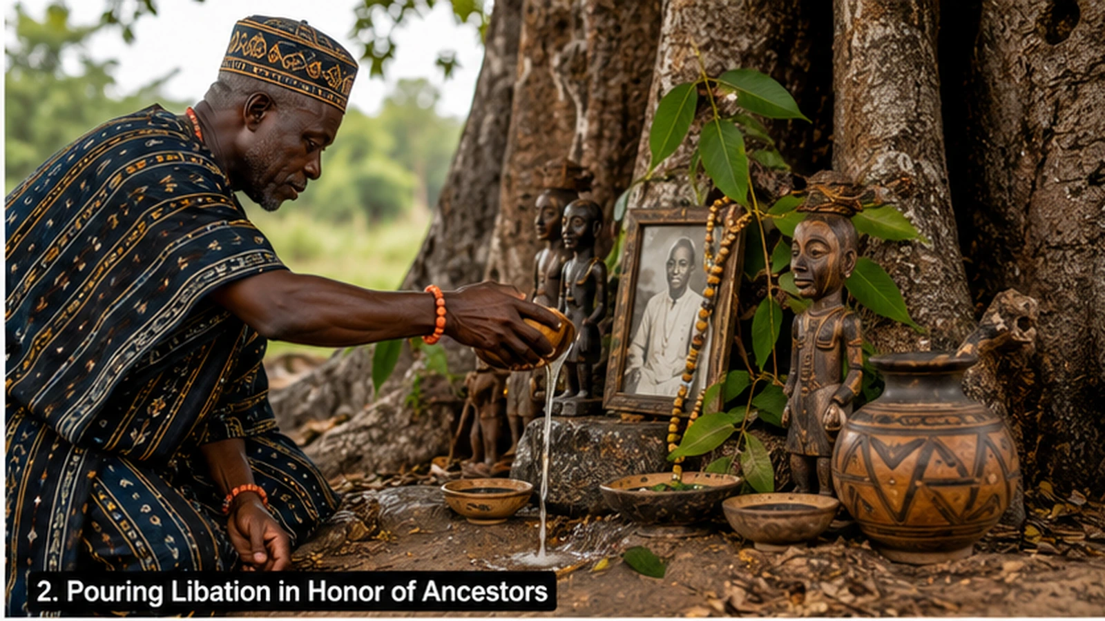 02 Pouring Libation Honoring African Ancestors 02 Pouring Libation Honoring African Ancestors