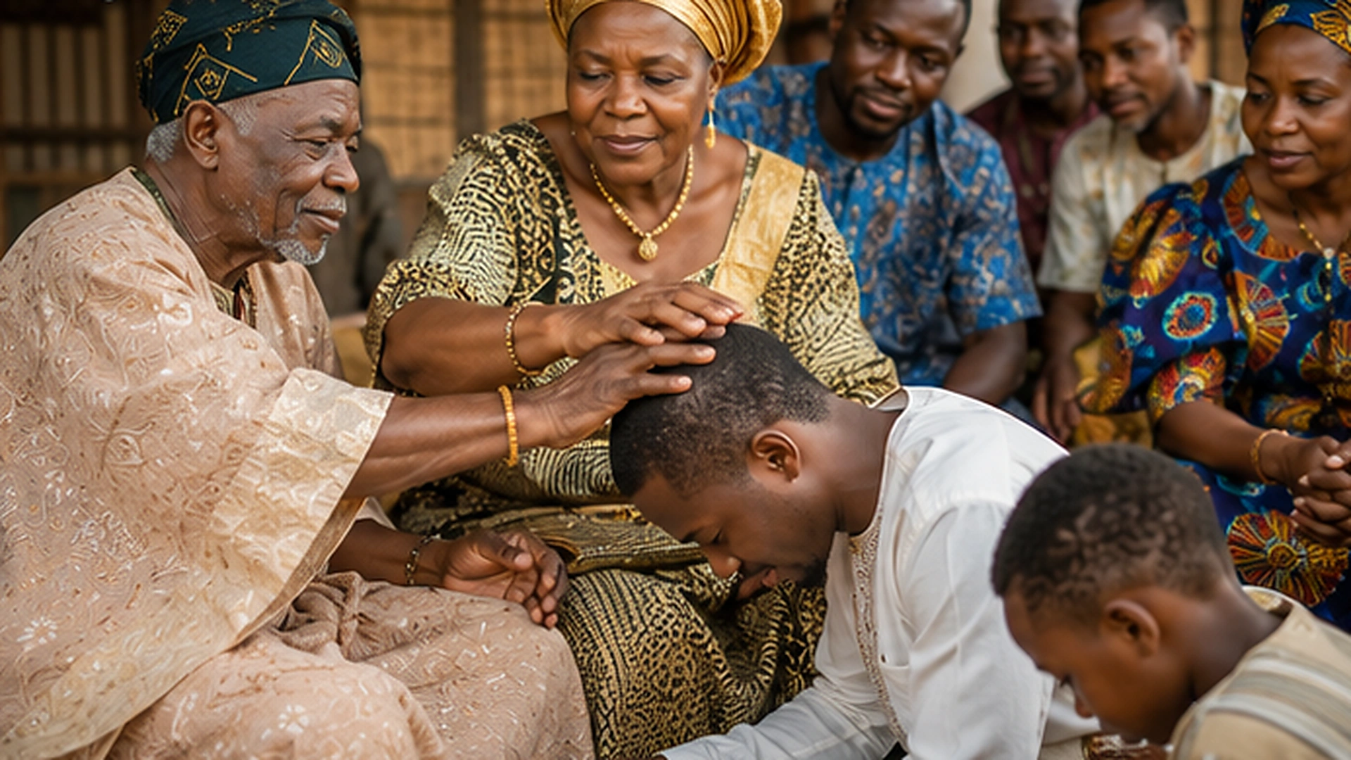 01 Family Elders Blessing Younger Relatives 01 Family Elders Blessing Younger Relatives