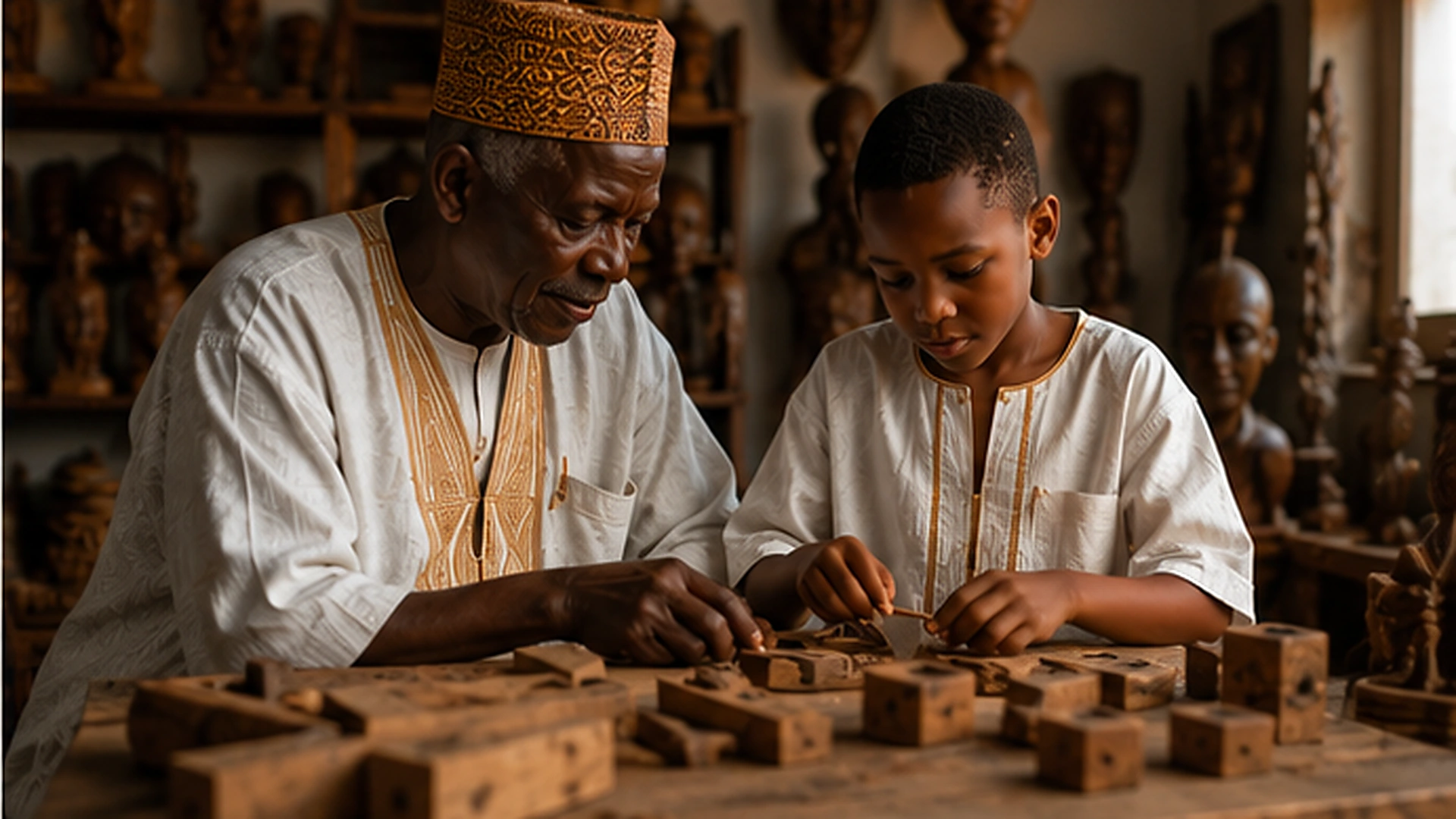 02 Generational Traditions Elder Teaching Younger Craftworker 02 Generational Traditions Elder Teaching Younger Craftworker