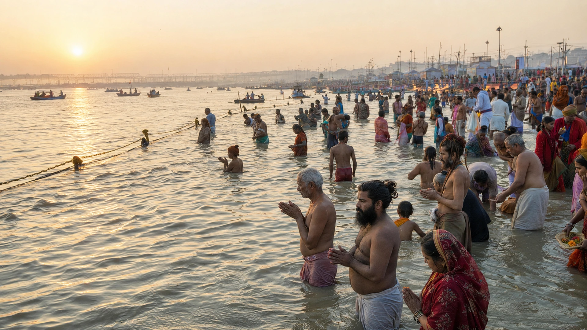 Kumbh Mela Sacred River Bathing Prayagraj