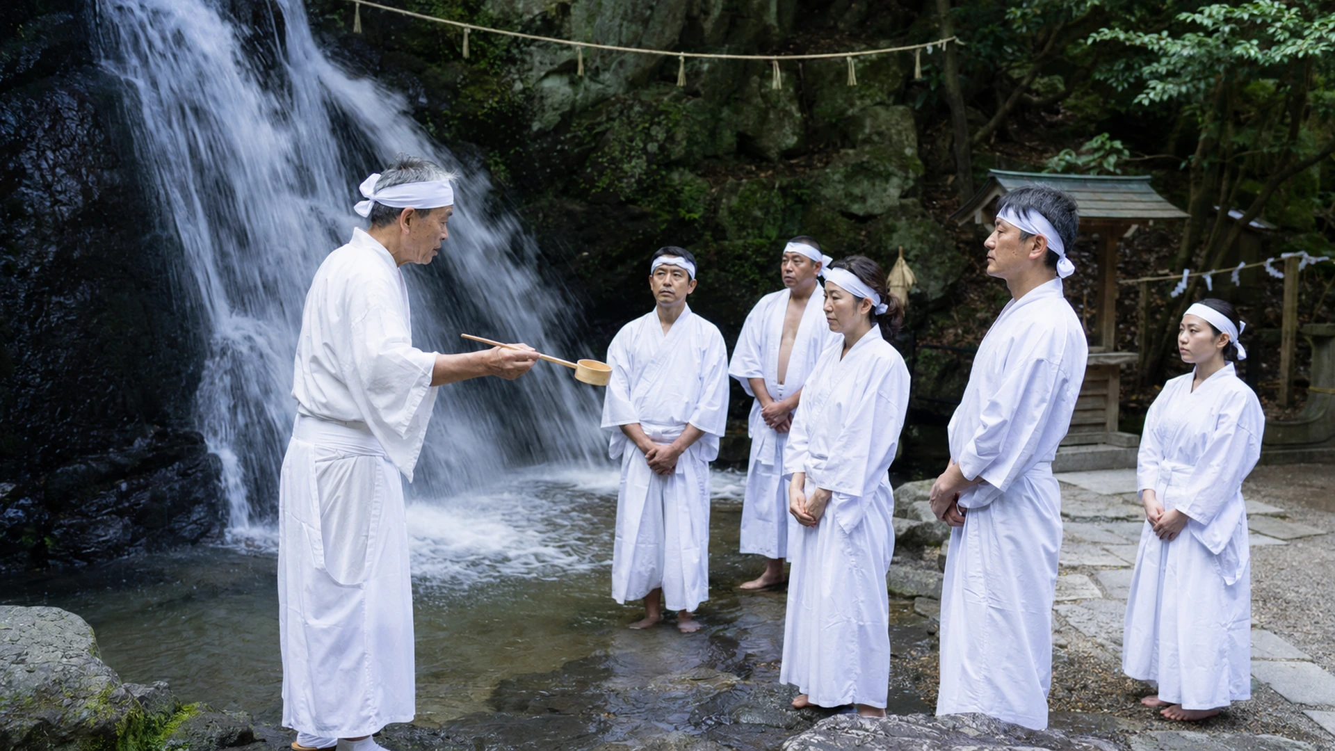 Shinto Misogi Waterfall Purification Japan