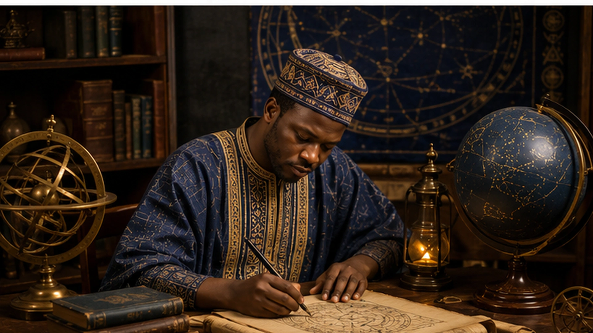 01 What Is Astrology African Scholar Studying Birth Chart 01 What Is Astrology African Scholar Studying Birth Chart