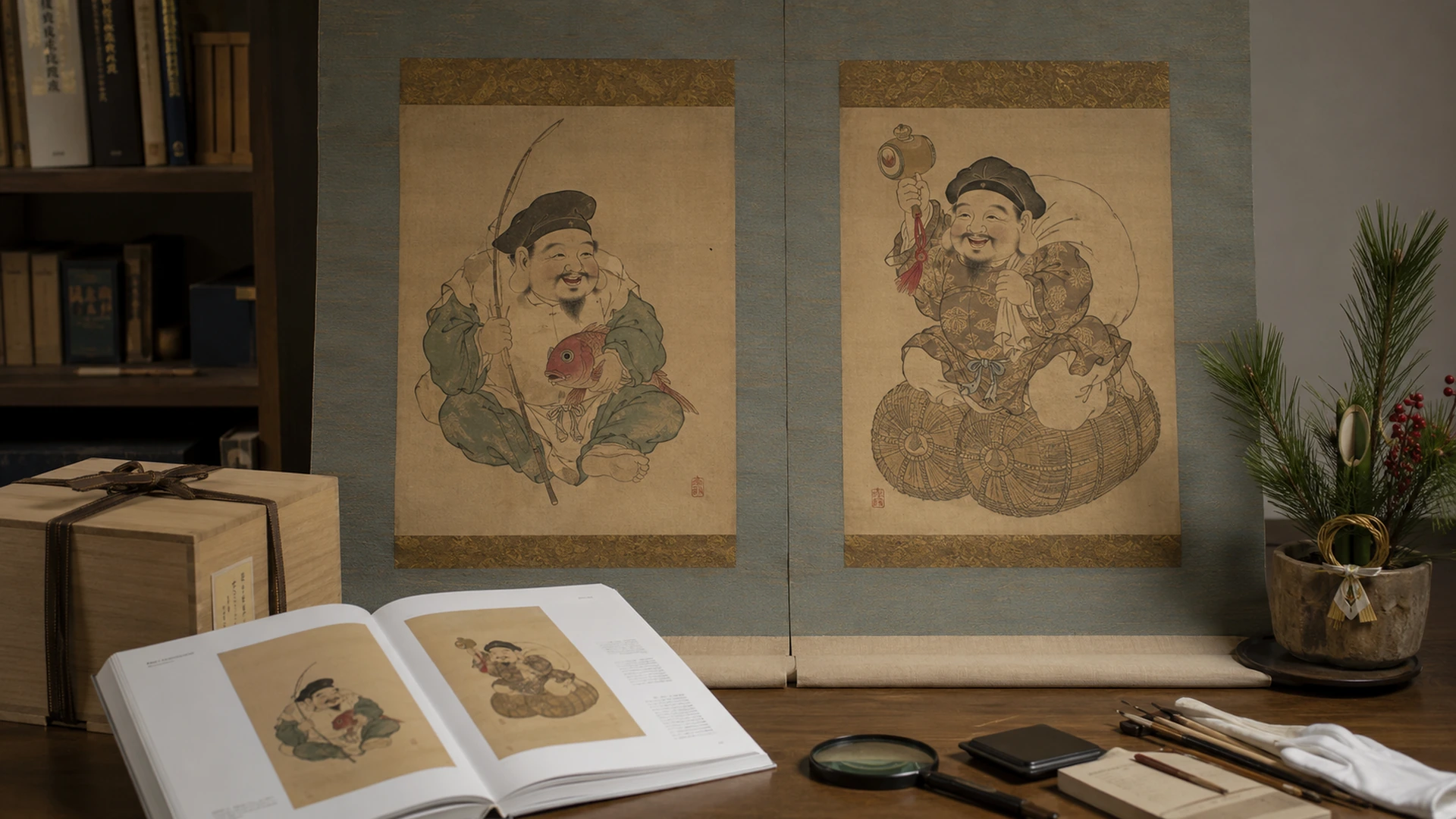 Ebisu Daikoku Japanese Business Prosperity Ebisu Daikoku Japanese Business Prosperity