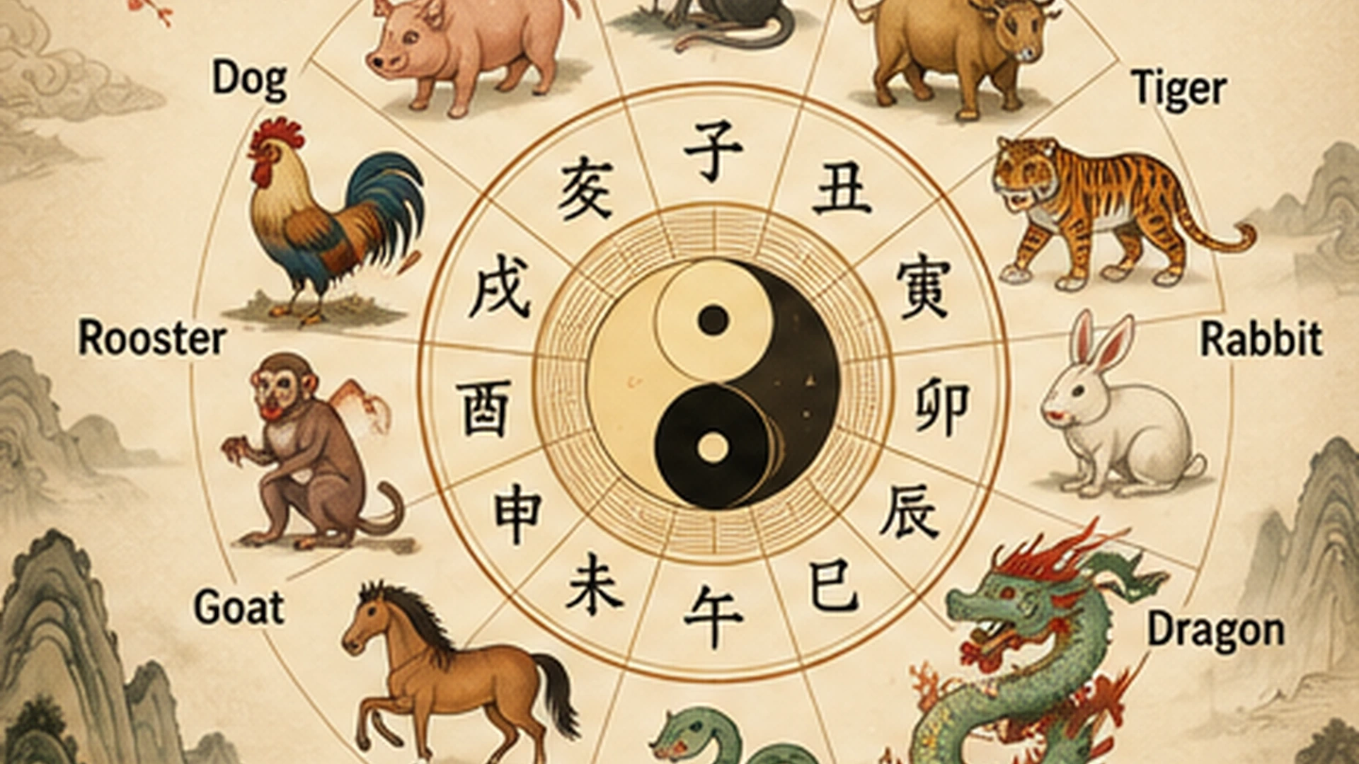 Chinese Zodiac Twelve Animal Cycle